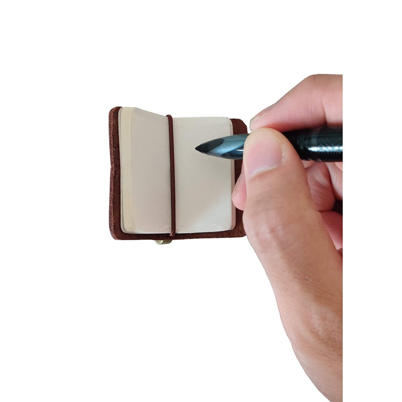 Hesena Miniature Notebook - Handmade Leather Cover