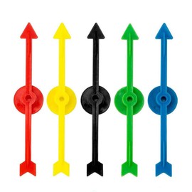 Killow 25 Pieces Arrow Game Pointer Spinner Plastic Arrow Spinner 5 Colours Arrow Spinner Set Plastic for School Spinner Set 10 cm