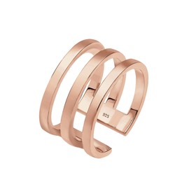 Elli 0604750717 Women's Ring 925 Silver, Facet cut, No Gemstone