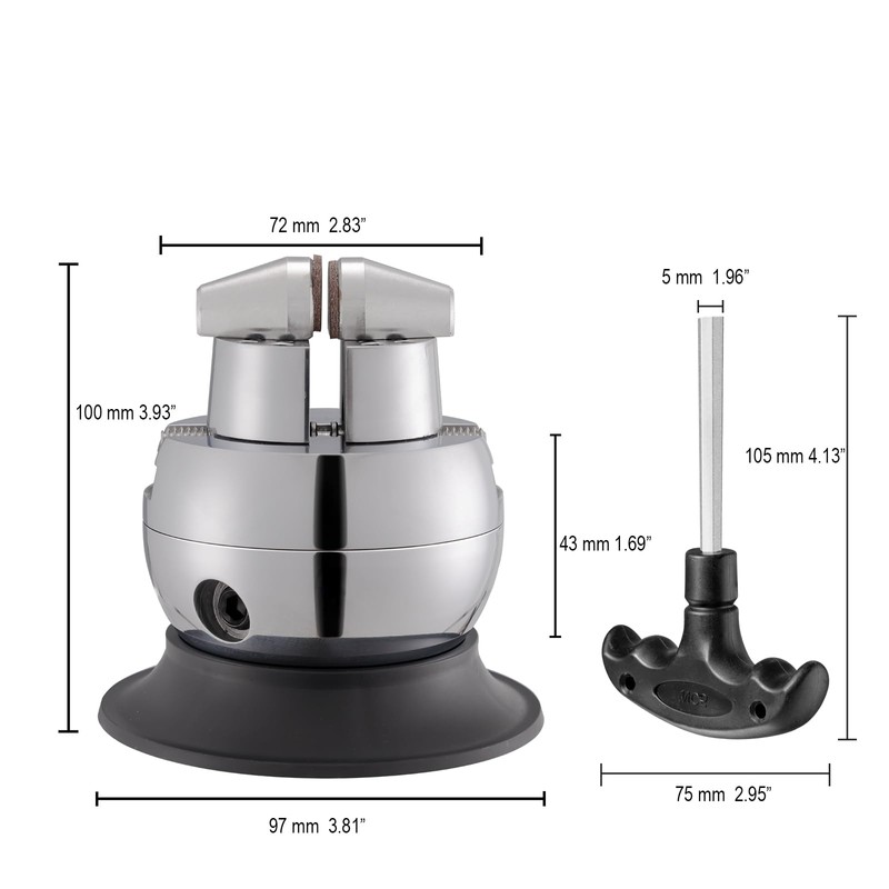 DZQ Ball Vise 3" Engraving Setting Tool 360°Rotation Professional Ball