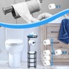 Toilet Paper Holder Stand with Shelf, Free Standing Toilet Tissue