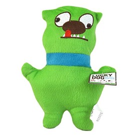 Lucky Dog Im a Plush Ugly Dog Toy with Squeaker (Approx. 9 in. Long) (Green)