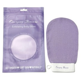 Emerging Skincare Exfoliating Glove/Mitt. Removes Dead Skin Cells for Smoother and Brighter Skin. Perfect At-Home Spa Experience. No Harsh Scrubs Needed Just Water.