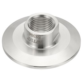 PATIKIL 2 in TC Tri Clamps Adaptor, 1pcs Tri Clamps Fittings to NPT 1/2 Female Thread Adaptor Sanitary 304 Stainless Steel for Food Beverage Equipment, 64mm Ferrule