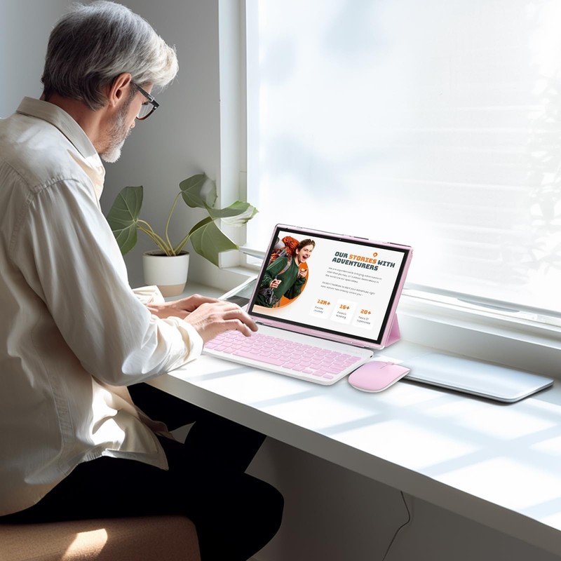 ZZB Android 15 Tablet 10 inch Tablet 2 in 1