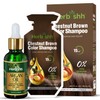 Herbishh Chestnut Brown Hair Dye Shampoo Kit with Argan Oil