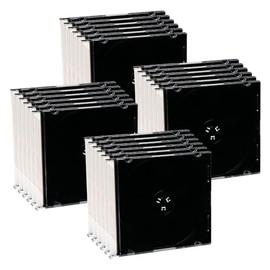 ShoppingAlaCart Slim CD Case, 5.2mm, Singles, Black (24)