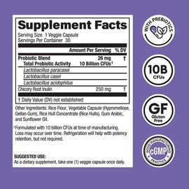 Physician's Choice Prebiotic-Probiotic with 10B CFUs & Prebiotic Inulin - Powerful PrePro to Support Digestion, Gut & Immune Health for Men & Women