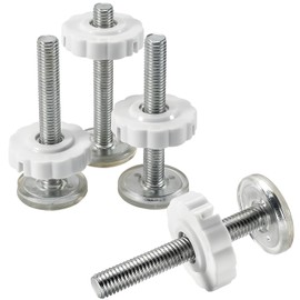 ZHIGOU 4 Pack Baby Gate Replacement Parts Threaded Spindle Rod 8mm (m8), Pressure Mount Stair Accessories, Baby and Pet Safety Gate Replacement Kit, Improve Home/Store Security (White)