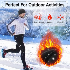 HASAGEI Thermal Running Hat - Men's Skull Cap Cycling Cap Under Helmet