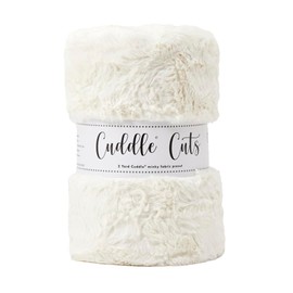 Shannon Fabrics Luxe Cuddle Cut 2-Yards Hide Fabric, Ivory 100% Polyester