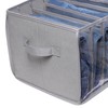 Zilink Upgraded Wardrobe Clothes Organizer with Support Board Clear Jeans