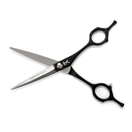 Muy Sharp Kobaruto Rebel - Tijeras de peluquería para estilistas y barberos, color negro y plateado