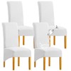 BOGUANG Waterproof XL/Oversized Dining Chair Cover, Parsons Chair Covers (White,