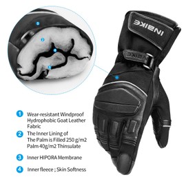 INBIKE Winter Motorcycle Gloves Men Waterproof Windproof Touchscreen Warm for Motorbike Motorcross X-Large