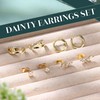 JeweBella 4 Pairs 14K Gold Plated Hypoallergenic Earrings Set for