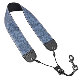 Lvkjafaz Saxophone Neck Strap,Alto Tenor Bari Soprano Sax Neck Harness,Musical Instruments Accessories Parts(1-Carved Blue)