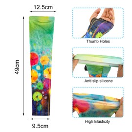 TUYUU Farmers Gardening Sleeves For Women,Thorn Proof Garden Sleeves,Cooling Protective Sleeves For Garden Farm Arms Ski Sun (Floral#2)