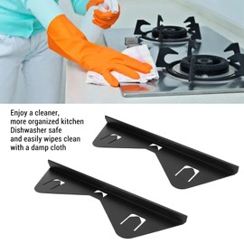 Cubiertas para Huecos de Estufa de Acero Inoxidable, Paquete de 2, Relleno retráctil para Huecos de Estufa para Cocina, Longitud Ajustable de 13,78 Pulgadas a 27,16 Pulgadas