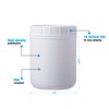 Consolidated Plastics 42591 HDPE Canister, White, 60 oz., 12 Piece