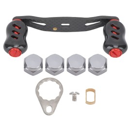Carbon Fiber Fishing Reel Handle Baitcasting Trolling Rocker Left Right Crank Accessory 85mm Red