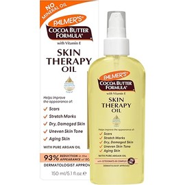 Palmer's Cocoa Butter Formula Skin Therapy Oil – Aceite de Tratamiento Corporal con Manteca de Cacao, Vitamina E, Aceite Puro de Argán, Obstetra y Dermatológicamente Probado, 150ml