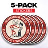 Remember Kids Electricity Will Kill You Stickers [5-Pack] Funny Hard