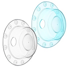 2 Pcs Bathtub Overflow Drain Cover Bathtub Stoppers 6.1 Inch Transparent & Green PVC Tub Overflow Drain Cover Plug for Deep Water Bath, Universal Fit for Tub Drains Hole