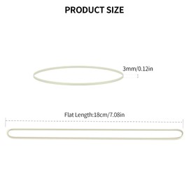 YAZANY 50Pcs Large Elastic Rubber Bands, Sturdy Thick & Stretchable White Bands, Natural Elastic Bands for School Home Office Supplies Industrial Crafts DIY Everyday Use 180mm