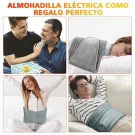 Almohadilla Trmica,Manta Termica con Correa Adjustable,Compresa Caliente Electrica con 6 Niveles de Temperatura,Manta Electrica Ultra Suave para...   