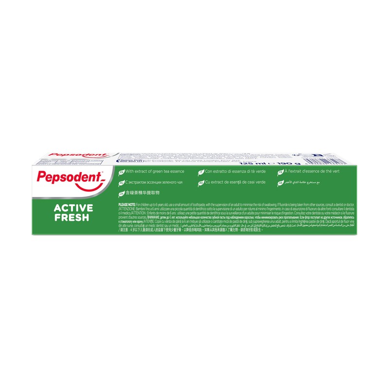 Pepsodent Toothpaste 125 ml Active Fresh | With Natural Herbs
