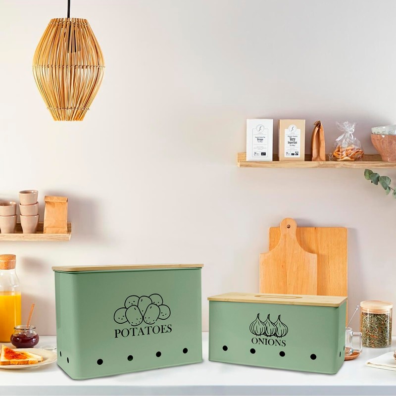 Gdfjiy Potato Onion Kitchen Storage Canisters,Storage Bin For Kitchen 2
