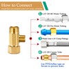 Brass Water Line Adapter Splitter for Refrigerator, Ice Maker Fridge