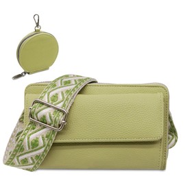 Tokeya Women's Shoulder Bag, PU Leather Crossbody Bag, Women's Small Handbag with Adjustable Removable Strap for Daily Work, Shopping, Travel, light green