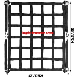 SDeelCase 50"x42" Heavy Duty Truck Bed Utility Trailer Cargo Net Webbing w/ Cam Buckle