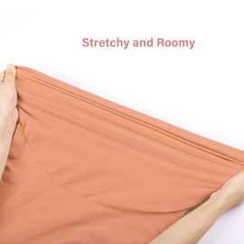 Gratlin Women's Seamless Maternity Shapewear for Dresses Pregnancy Shorts Panties High Waist Mid-Thigh Underwear Sun Kissed Large