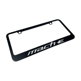 Eurosport Daytona Compatible with - Ford Mach-E Black License Plate Frame