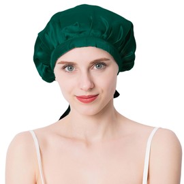 Moxiep Nightcap Cap Hair Cap for Sleeping Shot & Long Hair [Protects Hair from Dryness, Rubber Type & Ribbon Tie, Beautiful Hair, Prevents Sleeping Hair, Moisturizing Beautiful Hair, Shiny] 6A Class