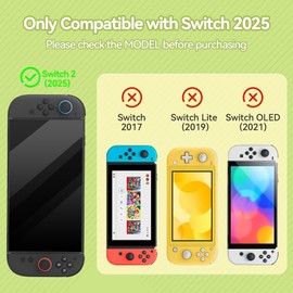 GeekShare Protective Case Compatible with Switch 2, Hard PC Slim Dockable Shell Cover Designed for Switch 2025 Game Console and Joy Con Controllers - The HEI Serie