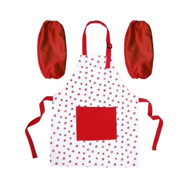 TVSVKWE 1 Piece Of Strawberry Pattern Apron And 1 Pair