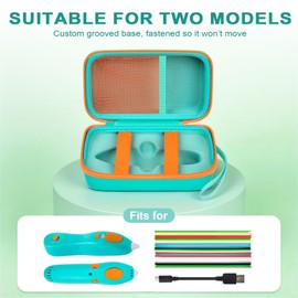 ANKHOH Bag Compatible with 3Doodler Start+ Essentials (2025) for 3D Pen Set for Children, Storage Organiser Holder for Printing Filament Refill and Micro USB Charger (Box Only) (Green)