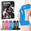 Pre-cut Taping Knee Brace & Muscle Patch with Elastic Support for Marathon Running Protection Taping Black + Small 250*170mm 20ea