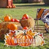 Fall Pumpkin Welcome Decorations Autumn Harvest Pumpkins Outdoor Stakes Fall