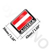 Skino Eu® 2 x 3D Stickers Austria Austria Flag F