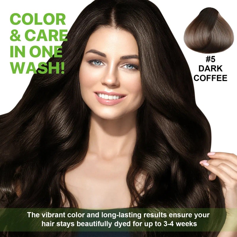 Shampoo Tinte Yecuce 500ml Cubre Canas Nutre Castaño