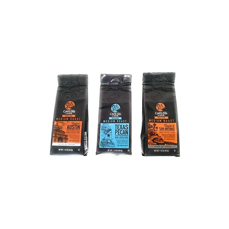 Cafe Ole Texas Pecan Medium Ground Coffee Sampler