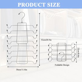 2 Packs Metal Tank Tops Hanger, Bra Hanger for Closet, Foldable Bra Organizer with 360°Swivel Hook, Space Saving Hanger for Tank Tops, Bras, Camisoles, Bathing Suits, Scarfs