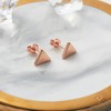 Philip Jones Rose Gold Plated Triangle Stud Earrings