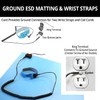 RubberStat Dual Layer ESD Compliant Workstation Rubber Table Mat Kit,