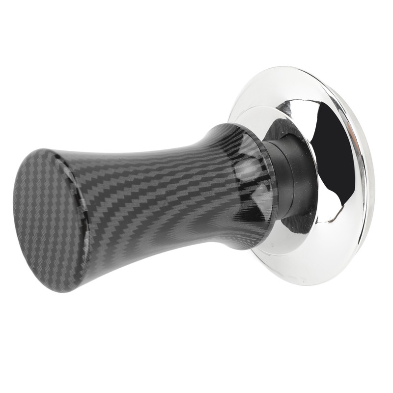 58mm Coffee Tamper Carbon Fiber Elastic Handle Stainless Steel Bottom